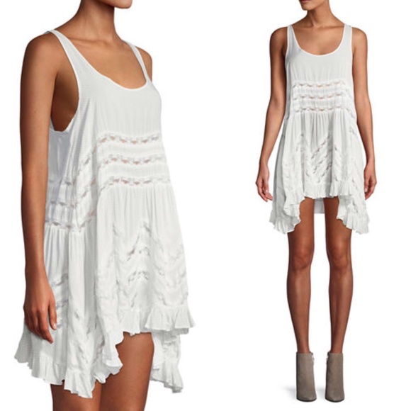 NWT Free People Lace-Striped Voile Trapeze Dress - Picture 4 of 7
